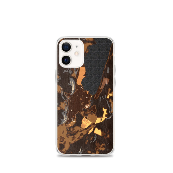 Custom Cooperstown New York Map iPhone 12 mini Phone Case in Ember