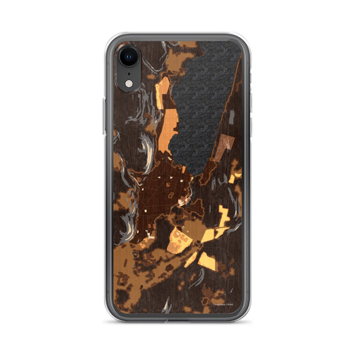 Custom Cooperstown New York Map Phone Case in Ember