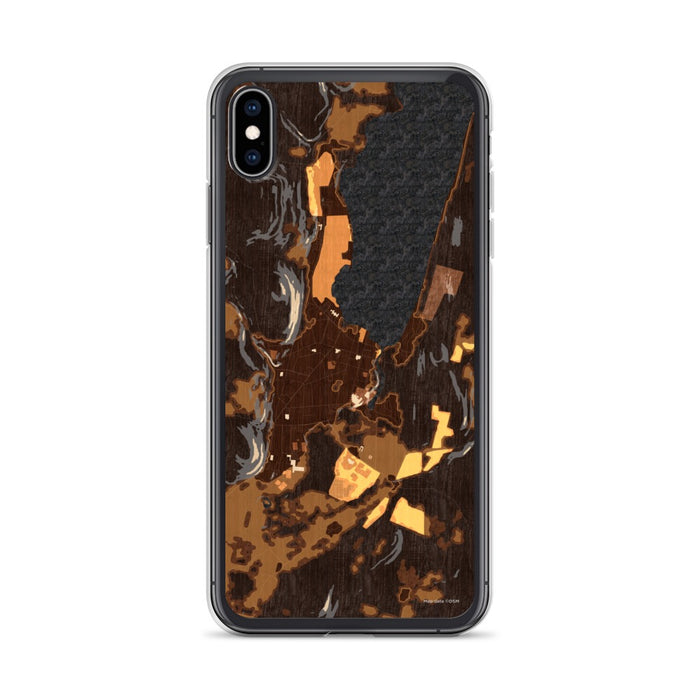 Custom Cooperstown New York Map Phone Case in Ember
