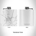 Rendered View of Cooperstown New York Map Engraving on 6oz Stainless Steel Flask in White