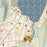 Cooperstown New York Map Print in Woodblock Style Zoomed In Close Up Showing Details