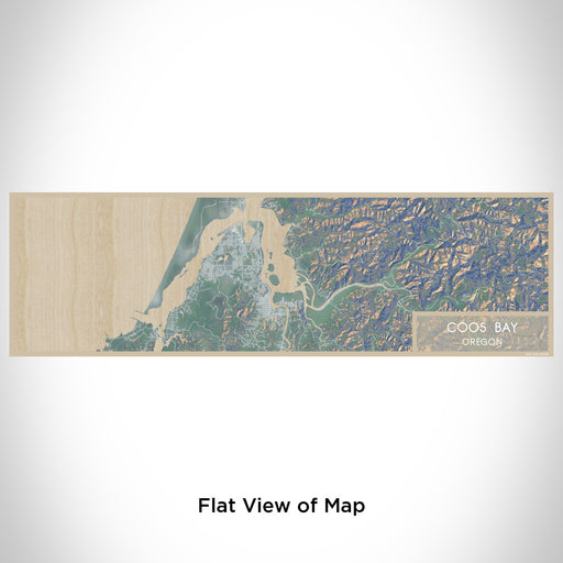 Flat View of Map Custom Coos Bay Oregon Map Enamel Mug in Afternoon