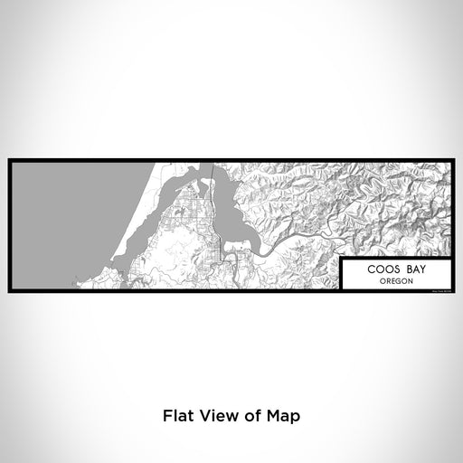 Flat View of Map Custom Coos Bay Oregon Map Enamel Mug in Classic