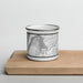 Front View Custom Coos Bay Oregon Map Enamel Mug in Classic on Cutting Board