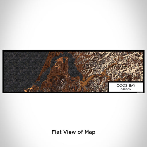 Flat View of Map Custom Coos Bay Oregon Map Enamel Mug in Ember