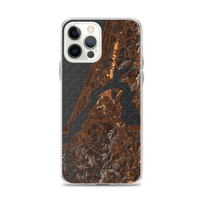 Custom Coos Bay Oregon Map iPhone 12 Pro Max Phone Case in Ember