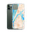 Custom Coos Bay Oregon Map Phone Case in Watercolor on Table with Laptop and Plant