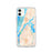 Custom Coos Bay Oregon Map Phone Case in Watercolor