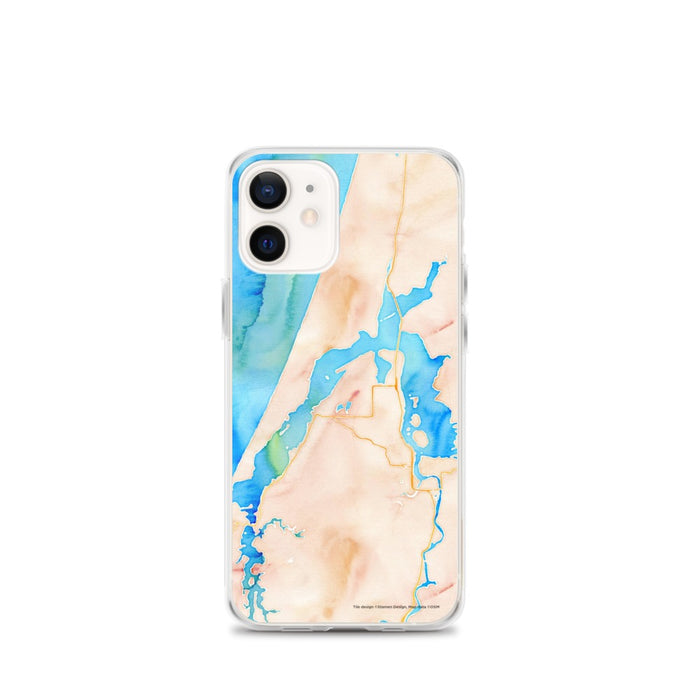 Custom Coos Bay Oregon Map iPhone 12 mini Phone Case in Watercolor