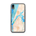 Custom Coos Bay Oregon Map Phone Case in Watercolor
