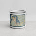 Front View Custom Coos Bay Oregon Map Enamel Mug in Woodblock