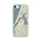 Custom Coos Bay Oregon Map iPhone SE Phone Case in Woodblock
