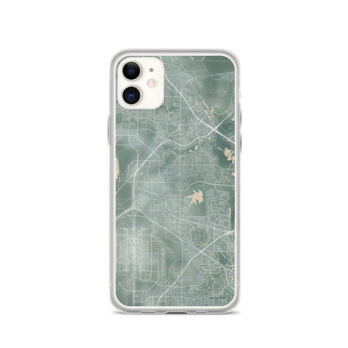 Custom iPhone 11 Coppell Texas Map Phone Case in Afternoon