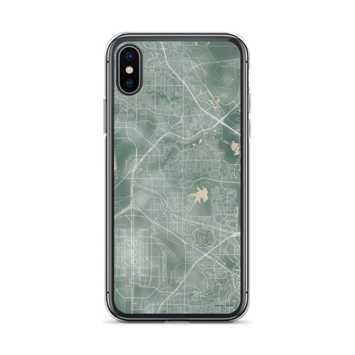 Custom iPhone X/XS Coppell Texas Map Phone Case in Afternoon