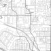 Coppell Texas Map Print in Classic Style Zoomed In Close Up Showing Details