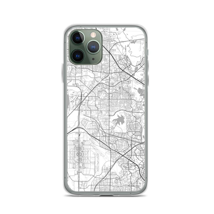 Custom iPhone 11 Pro Coppell Texas Map Phone Case in Classic