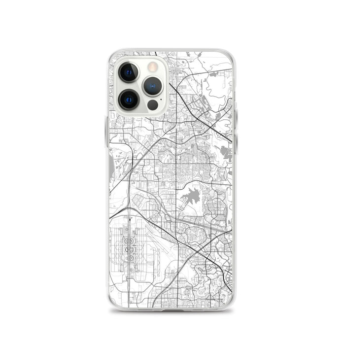 Custom iPhone 12 Pro Coppell Texas Map Phone Case in Classic