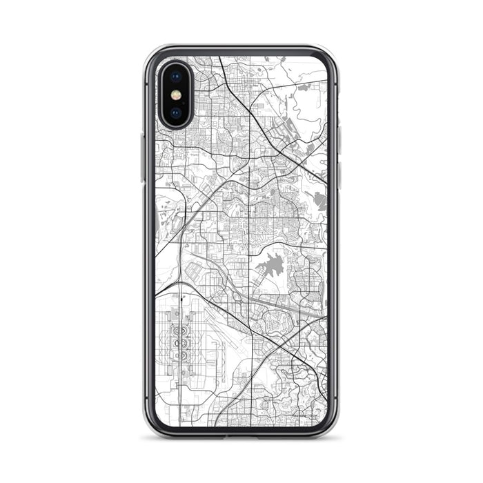 Custom iPhone X/XS Coppell Texas Map Phone Case in Classic
