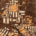 Coppell Texas Map Print in Ember Style Zoomed In Close Up Showing Details