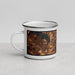 Left View Custom Coppell Texas Map Enamel Mug in Ember