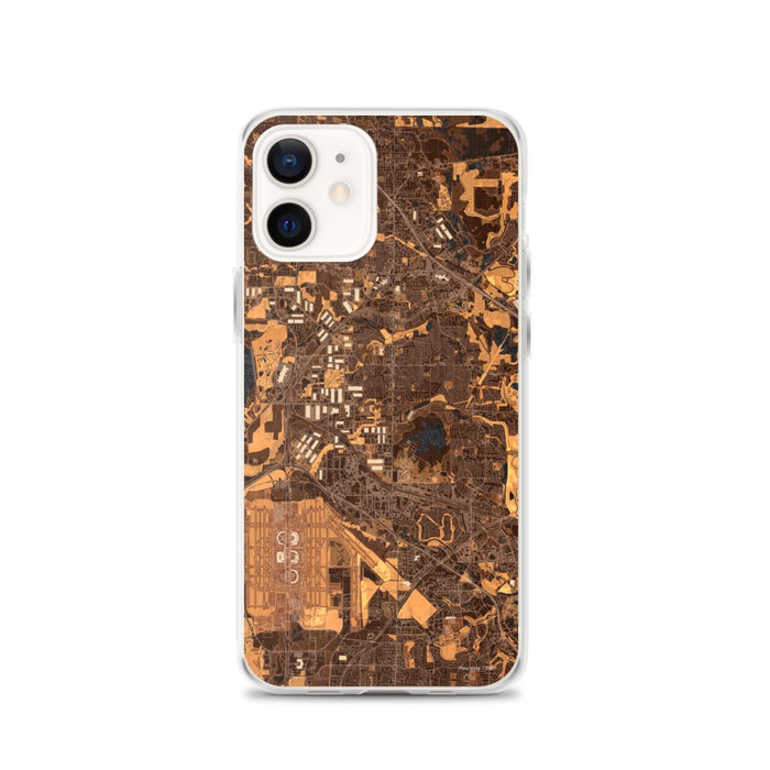Custom iPhone 12 Coppell Texas Map Phone Case in Ember
