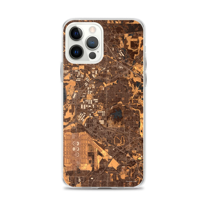 Custom iPhone 12 Pro Max Coppell Texas Map Phone Case in Ember