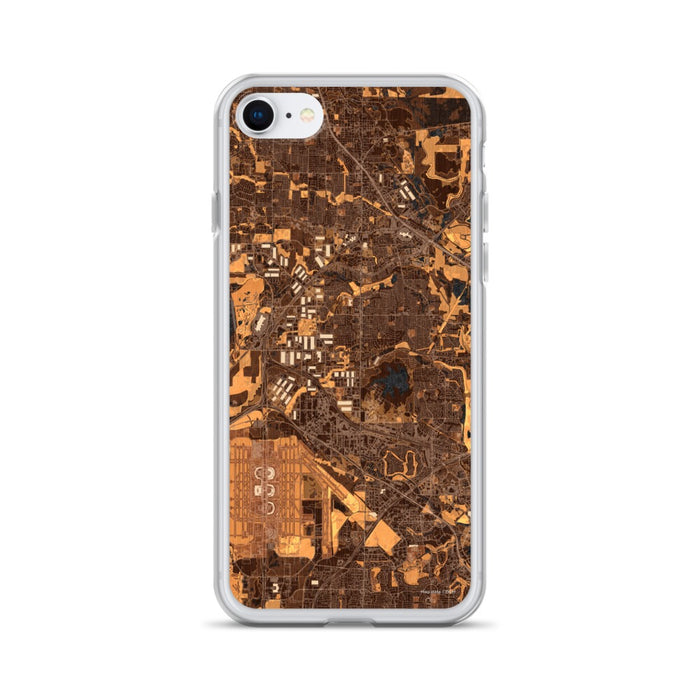 Custom iPhone SE Coppell Texas Map Phone Case in Ember