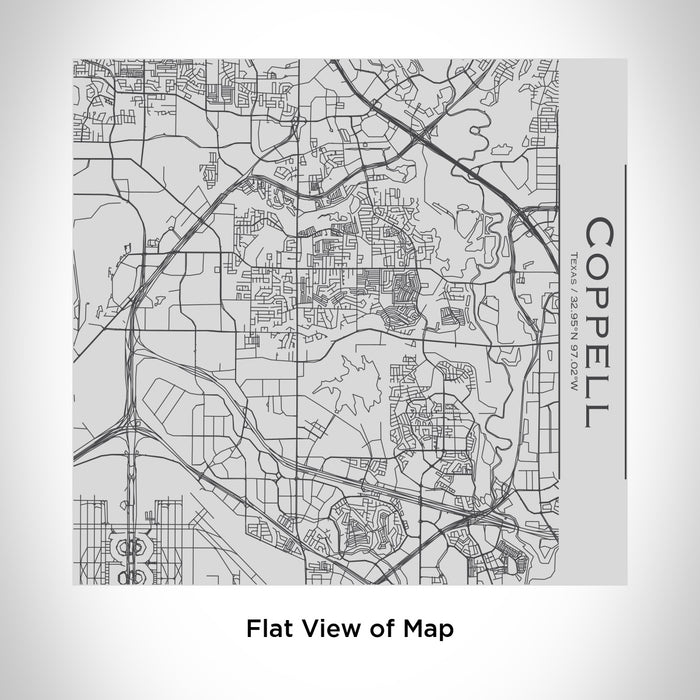 Rendered View of Coppell Texas Map Engraving on 17oz Stainless Steel Insulated Tumbler