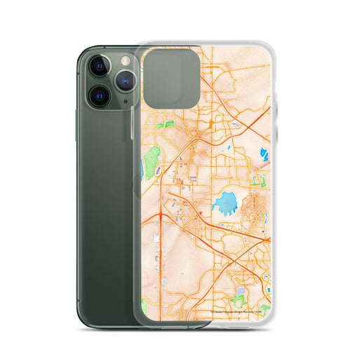 Custom Coppell Texas Map Phone Case in Watercolor