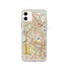 Custom iPhone 11 Coppell Texas Map Phone Case in Woodblock