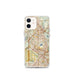 Custom iPhone 12 mini Coppell Texas Map Phone Case in Woodblock