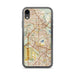 Custom iPhone XR Coppell Texas Map Phone Case in Woodblock