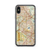 Custom iPhone X/XS Coppell Texas Map Phone Case in Woodblock