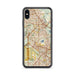 Custom iPhone XS Max Coppell Texas Map Phone Case in Woodblock
