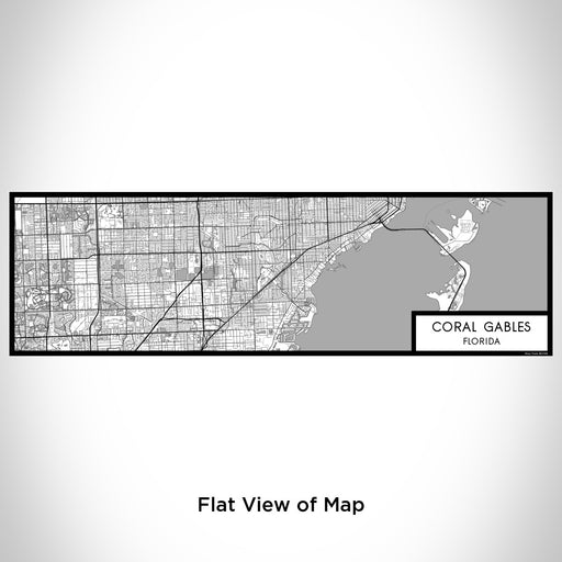 Flat View of Map Custom Coral Gables Florida Map Enamel Mug in Classic