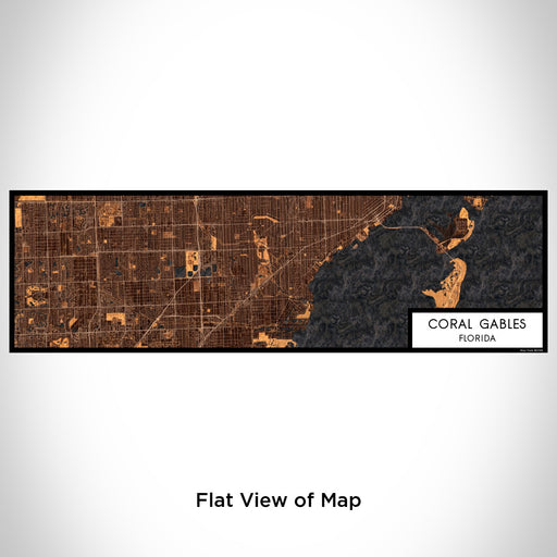 Flat View of Map Custom Coral Gables Florida Map Enamel Mug in Ember