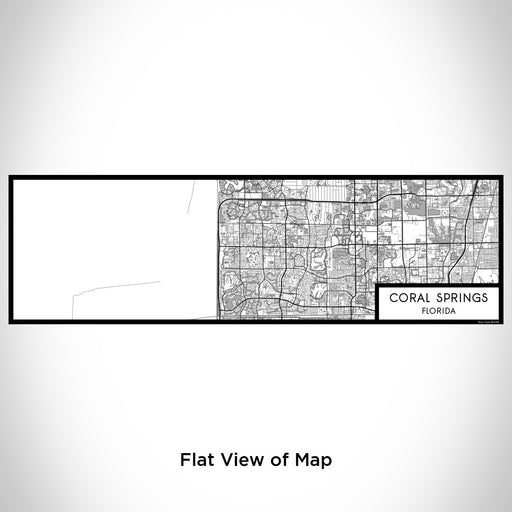 Flat View of Map Custom Coral Springs Florida Map Enamel Mug in Classic