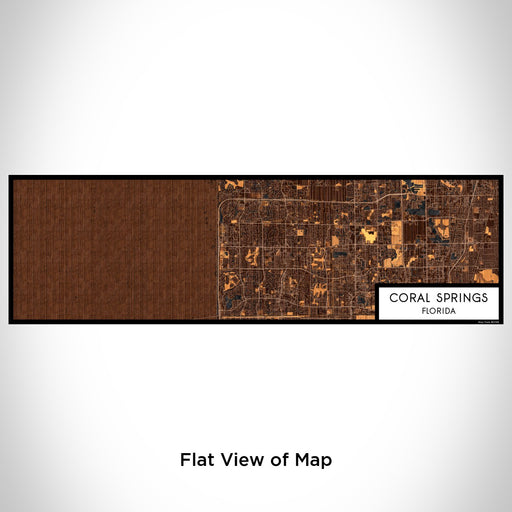 Flat View of Map Custom Coral Springs Florida Map Enamel Mug in Ember