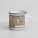 Right View Custom Coral Springs Florida Map Enamel Mug in Woodblock