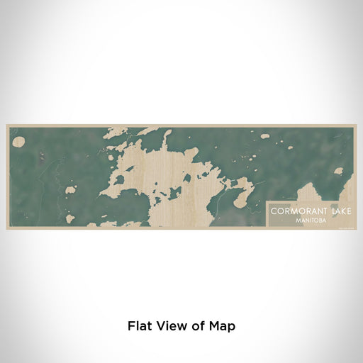 Flat View of Map Custom Cormorant Lake Manitoba Map Enamel Mug in Afternoon