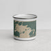 Front View Custom Cormorant Lake Manitoba Map Enamel Mug in Afternoon