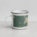 Left View Custom Cormorant Lake Manitoba Map Enamel Mug in Afternoon