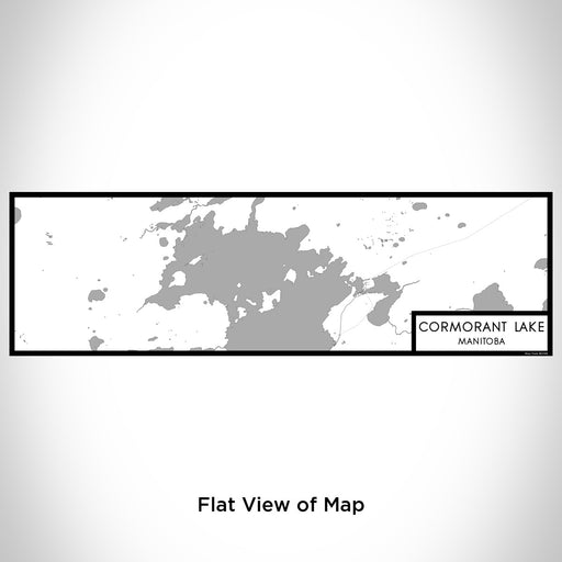 Flat View of Map Custom Cormorant Lake Manitoba Map Enamel Mug in Classic