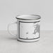 Left View Custom Cormorant Lake Manitoba Map Enamel Mug in Classic