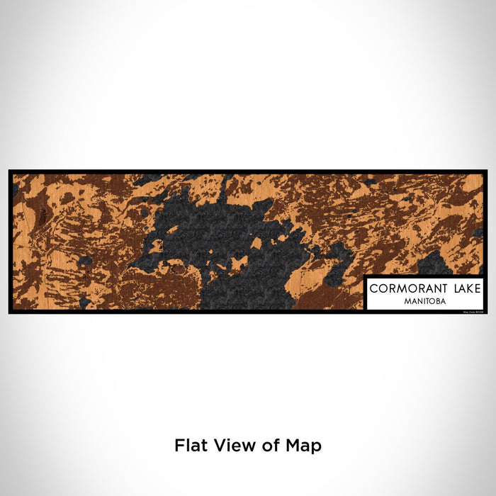 Flat View of Map Custom Cormorant Lake Manitoba Map Enamel Mug in Ember
