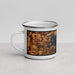 Left View Custom Cormorant Lake Manitoba Map Enamel Mug in Ember