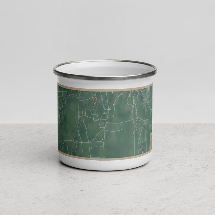 Front View Custom Cornwall Vermont Map Enamel Mug in Afternoon