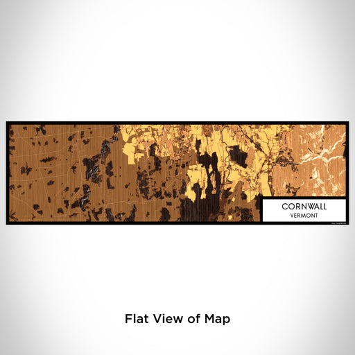 Flat View of Map Custom Cornwall Vermont Map Enamel Mug in Ember