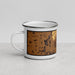 Left View Custom Cornwall Vermont Map Enamel Mug in Ember