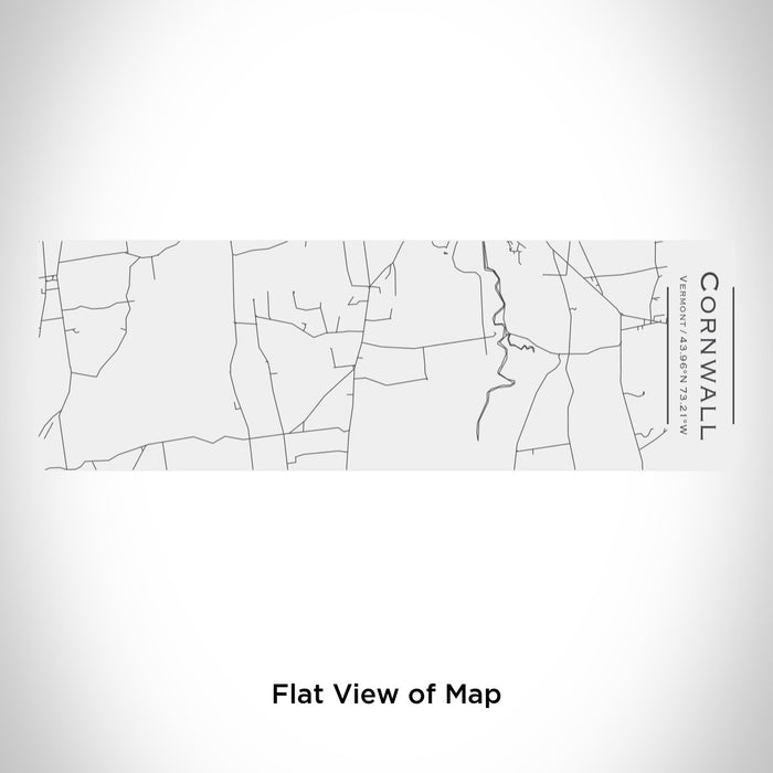 Rendered View of Cornwall Vermont Map Engraving on 10oz Stainless Steel Insulated Cup with Sliding Lid in White